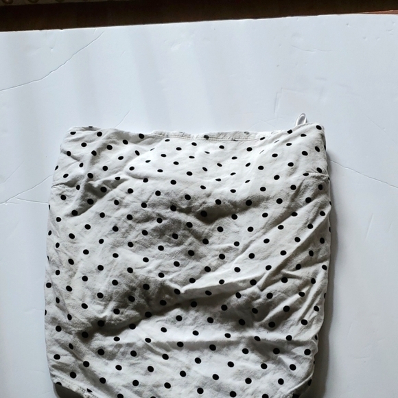 Hollister junior size m white with black polka dots strapless crop top - Picture 1 of 6